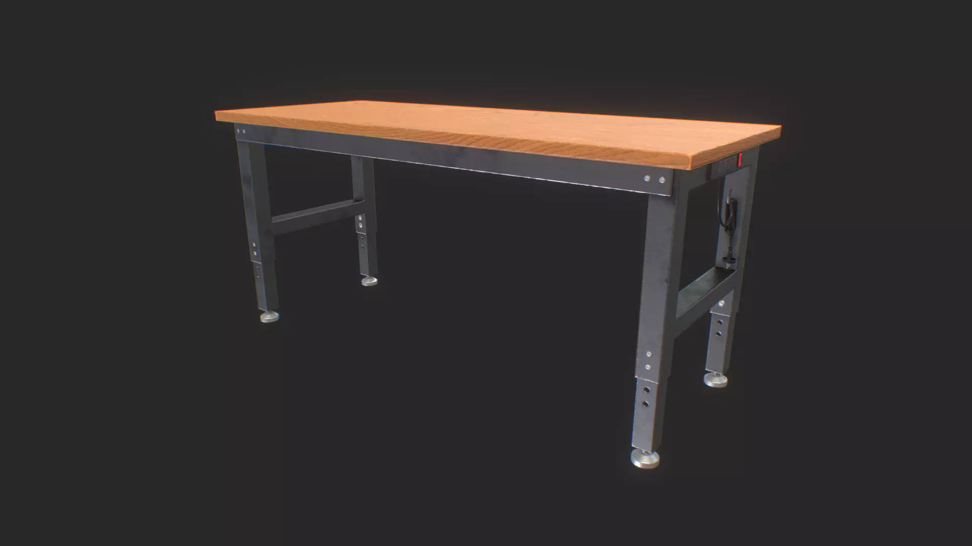 Workshop Table 3D Model - Game-Ready Low-poly 3D model_0