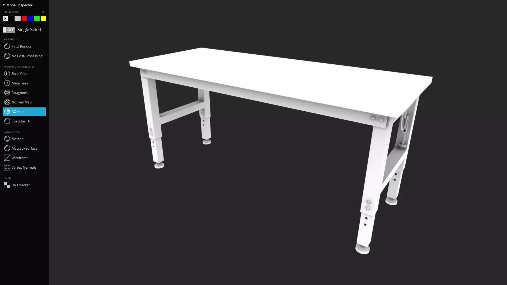 Workshop Table 3D Model - Game-Ready Low-poly 3D model_9