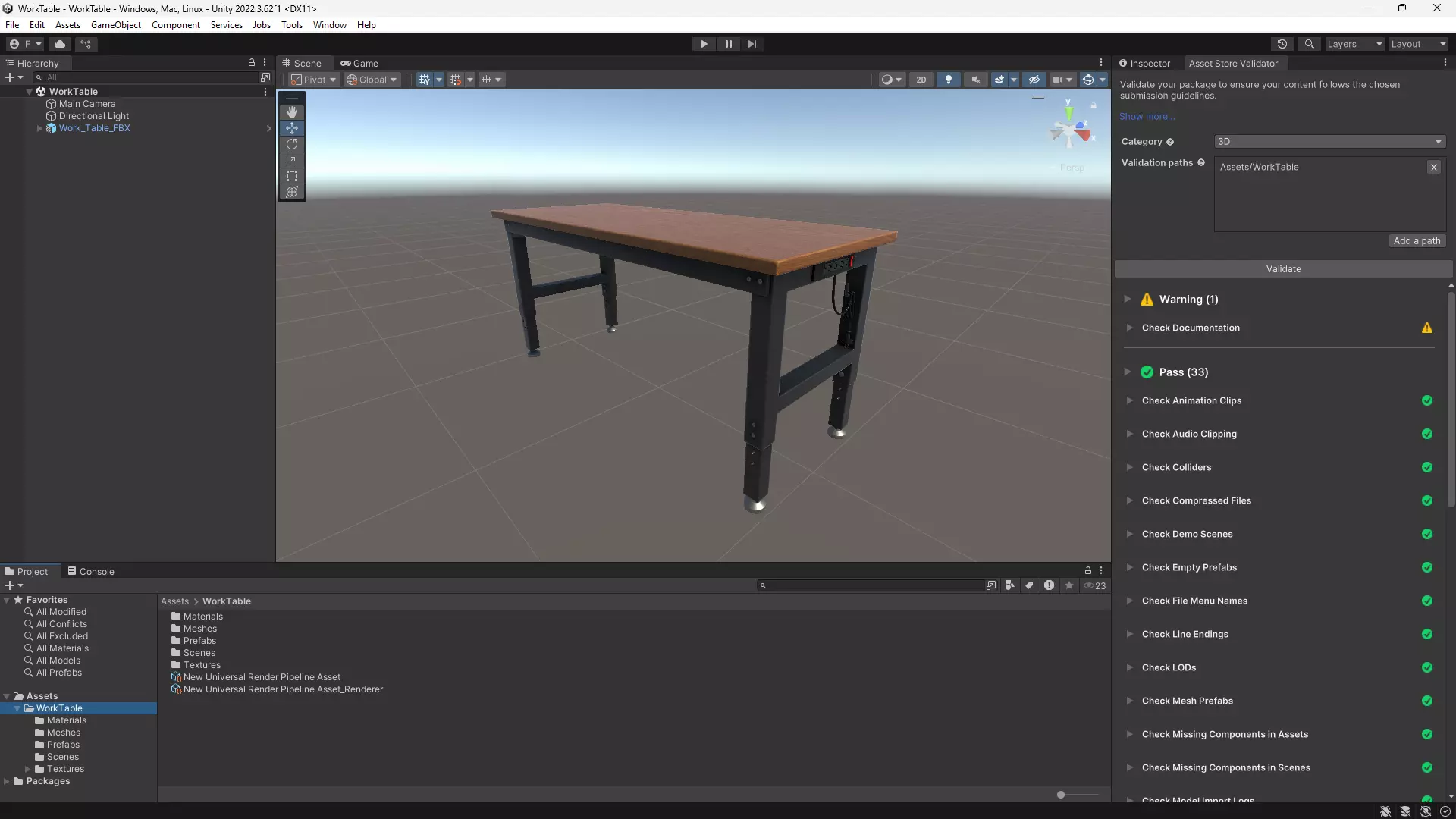 Workshop Table 3D Model - Game-Ready Low-poly 3D model_2
