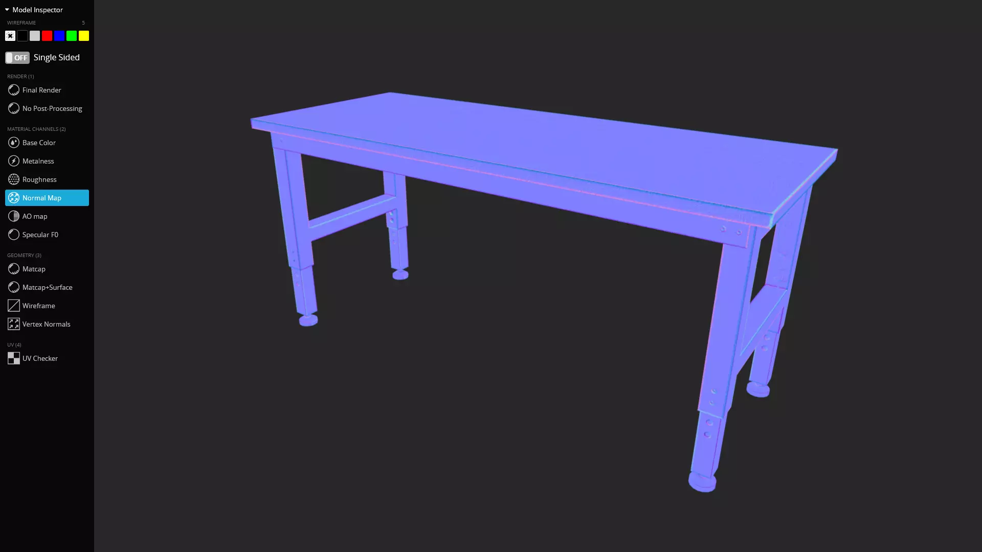 Workshop Table 3D Model - Game-Ready Low-poly 3D model_8