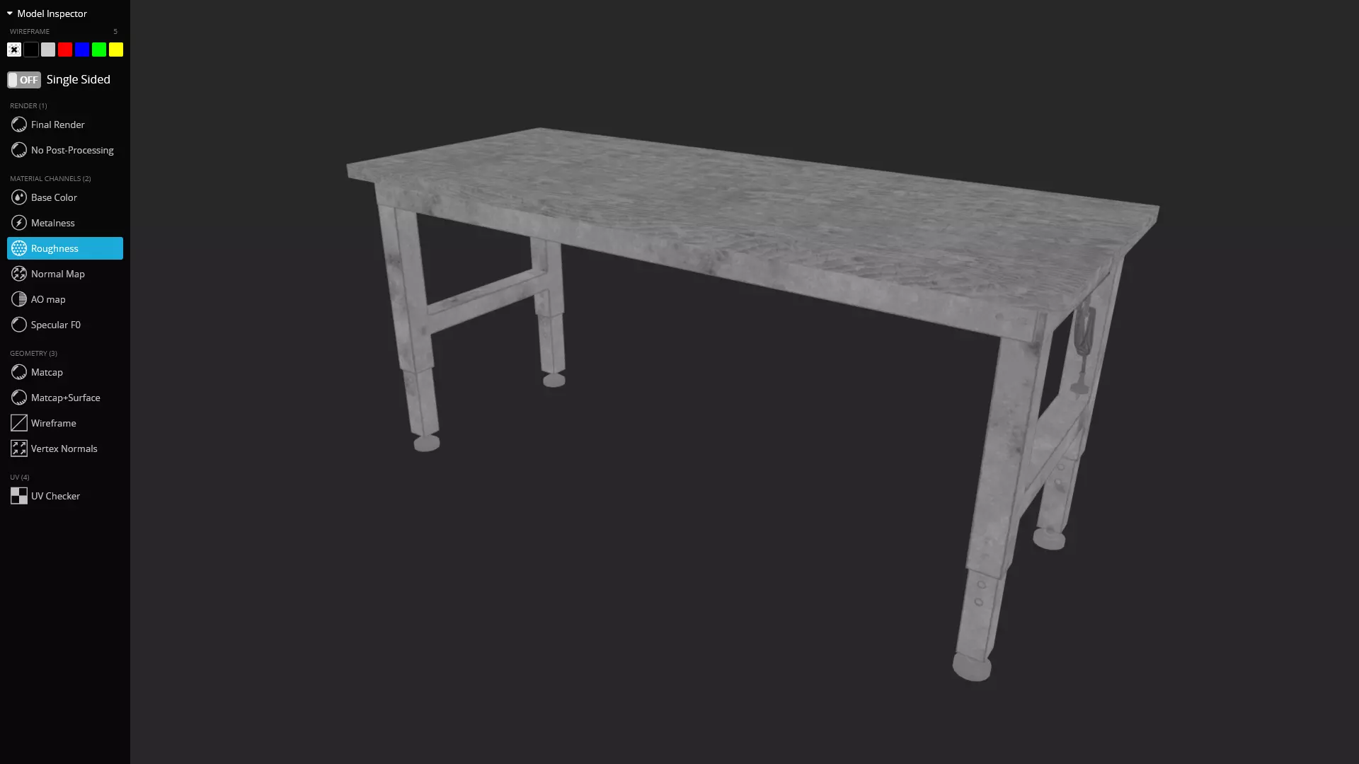 Workshop Table 3D Model - Game-Ready Low-poly 3D model_7