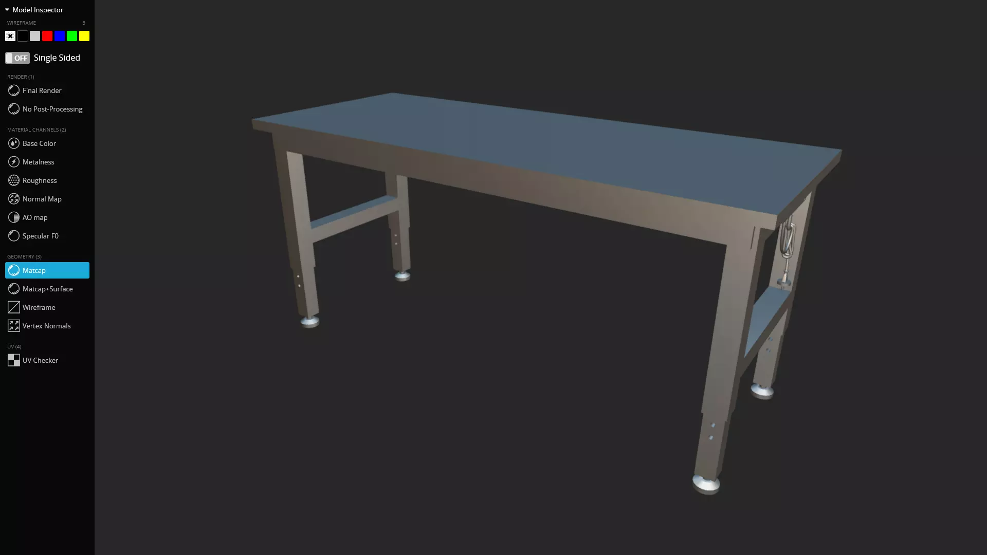 Workshop Table 3D Model - Game-Ready Low-poly 3D model_10