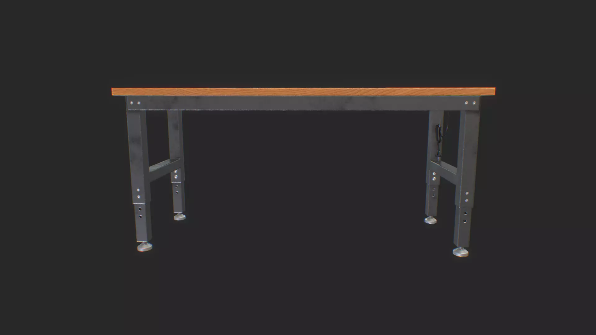Workshop Table 3D Model - Game-Ready Low-poly 3D model_3