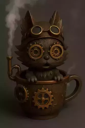 Labubu Steamsprocket Bre  fant ART 9