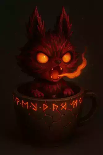 Labubu Ember Howl  fant ART 7