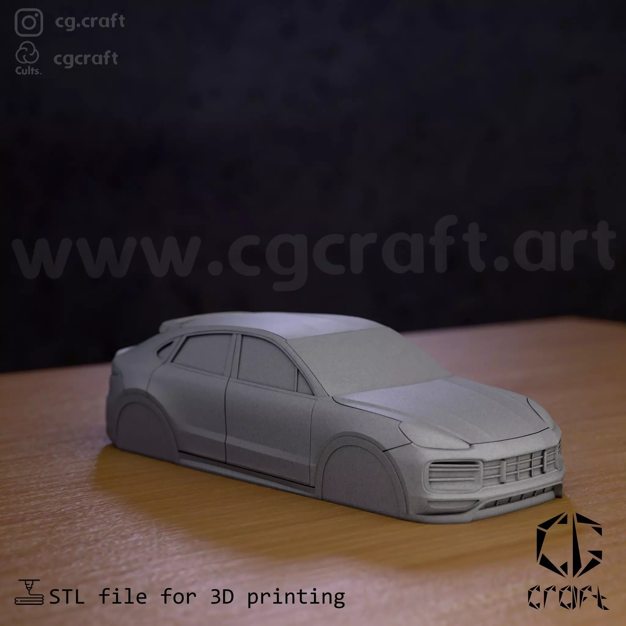 Porsche Cayenne turbo gt simplified decorative model v1 3D print model