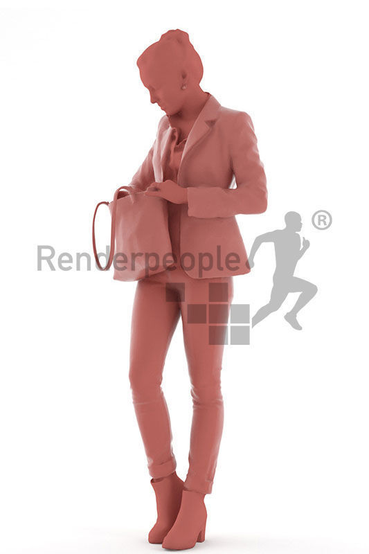 Petra 0164 Woman Searching Her Bag 3D model_2