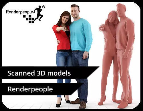 Kelly Aaron 0023 Casually Looking Couple 3D model_0