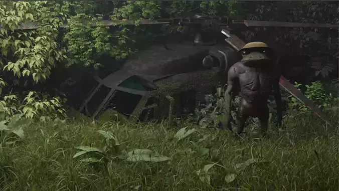 frogman jungle explorer version 8k rigged and textured