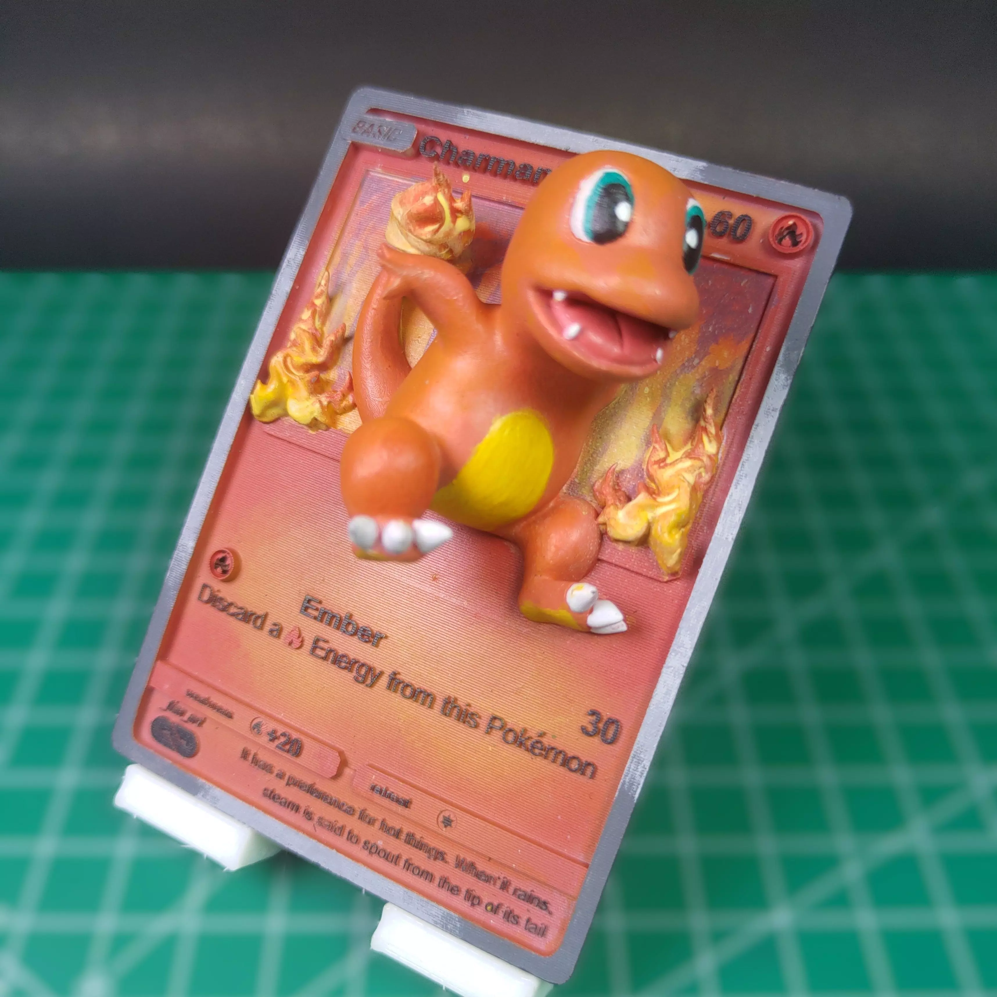 Charmander Pokemon Card 3D 3D print model_4
