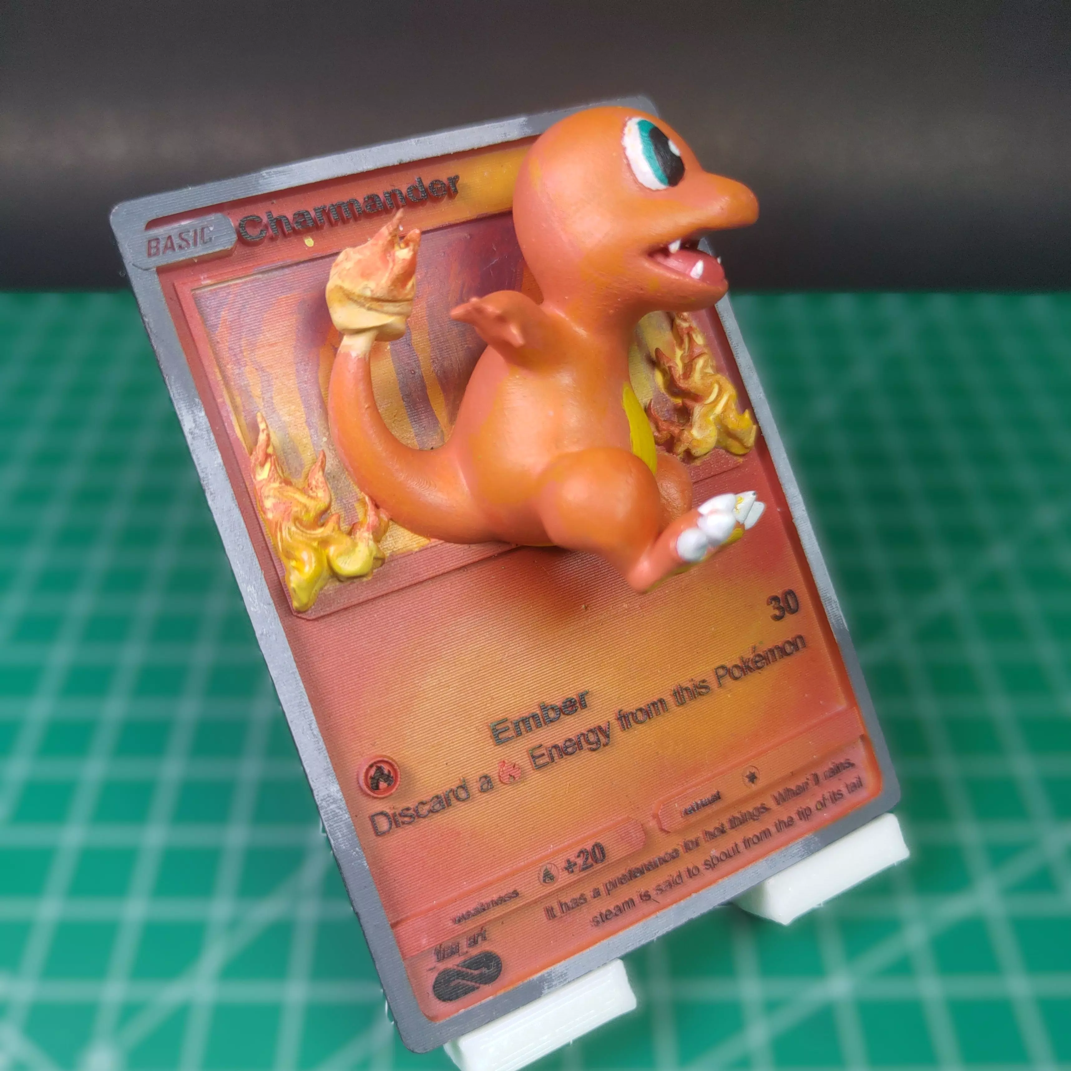Charmander Pokemon Card 3D 3D print model_2