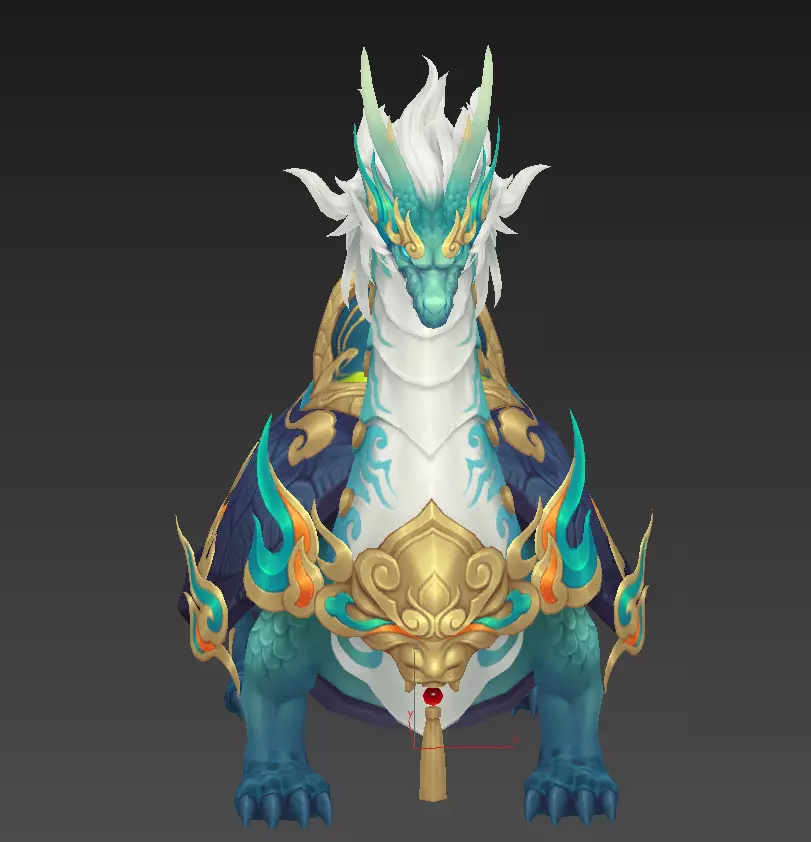 Divine turtle  Xuanwu Low-poly 3D model_3