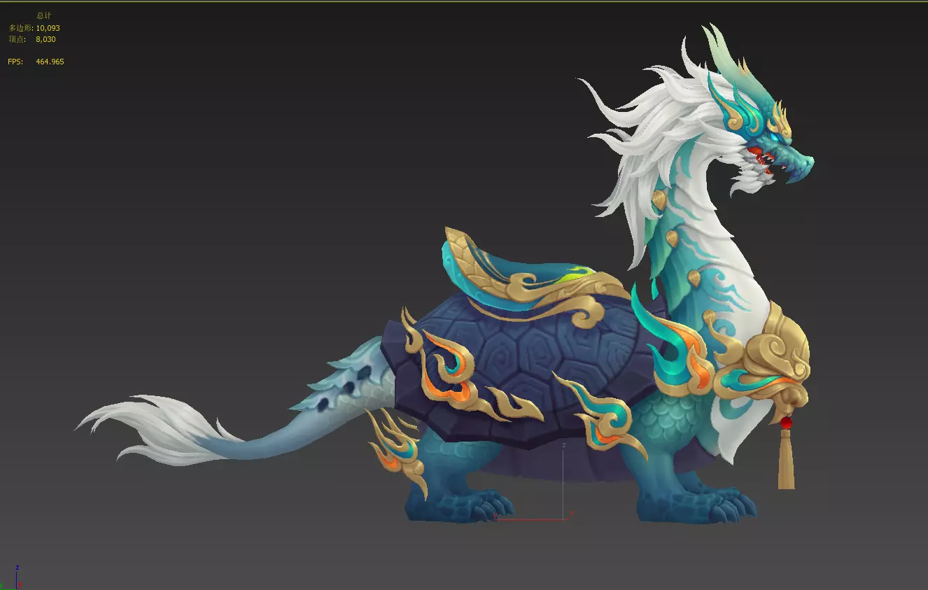Divine turtle  Xuanwu Low-poly 3D model_15