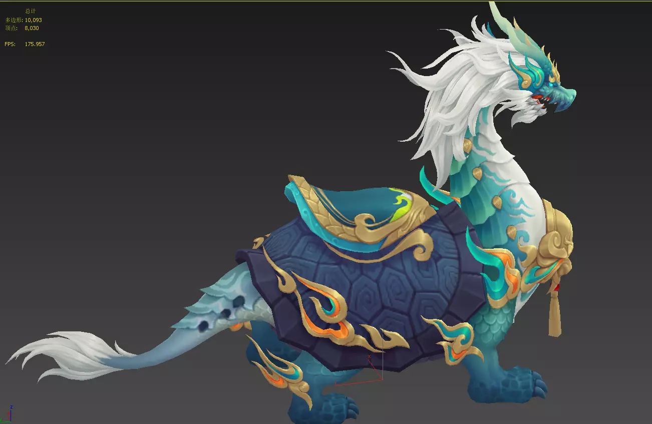 Divine turtle  Xuanwu Low-poly 3D model_5