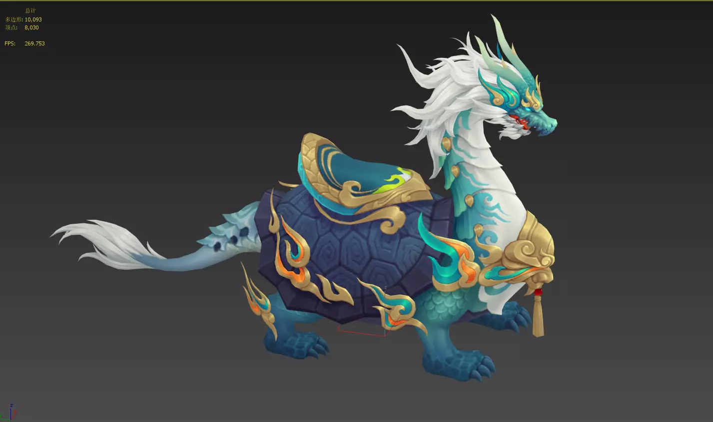 Divine turtle  Xuanwu Low-poly 3D model_8