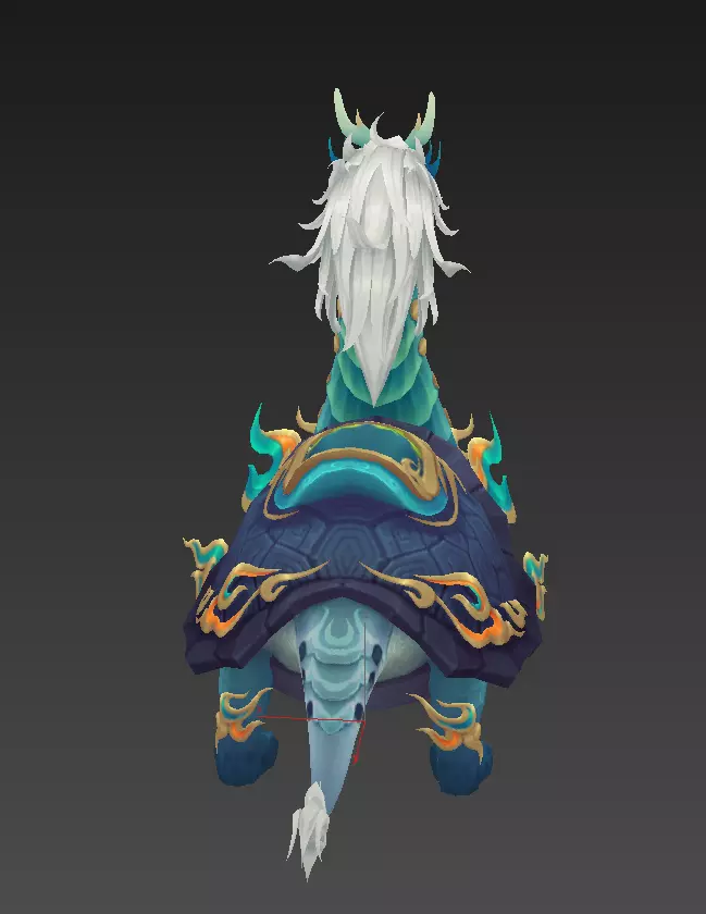 Divine turtle  Xuanwu Low-poly 3D model_11