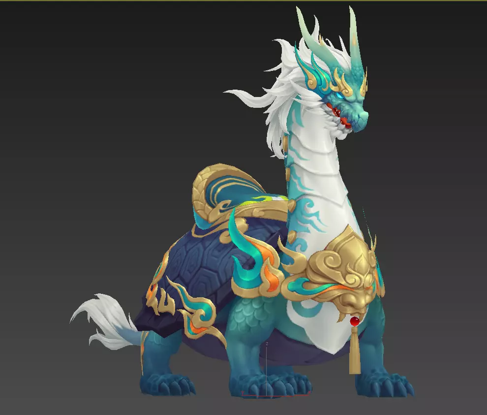 Divine turtle  Xuanwu Low-poly 3D model_12