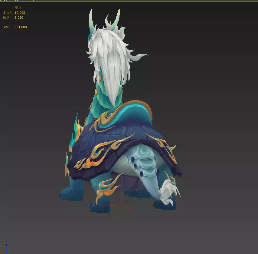 Divine turtle  Xuanwu Low-poly 3D model_10