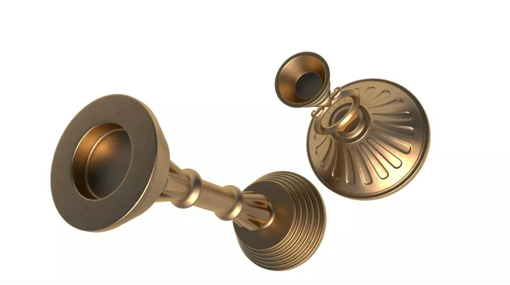 Antique candlestick collection 3D model_11