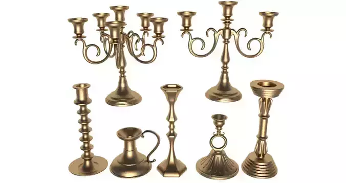 Antique candlestick collection