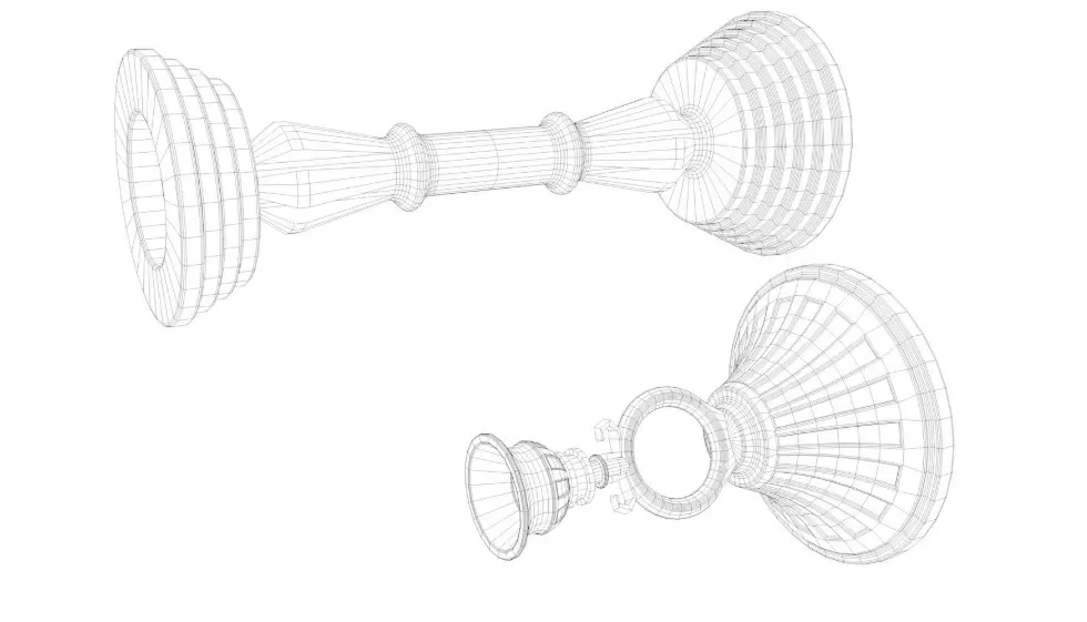 Antique candlestick collection 3D model_16