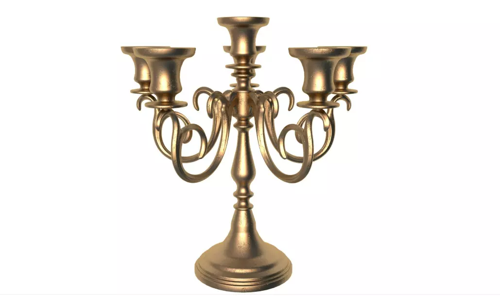 Antique candlestick collection 3D model_1