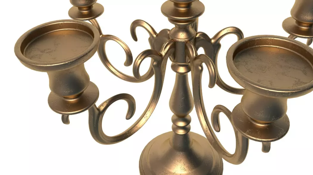 Antique candlestick collection 3D model_10