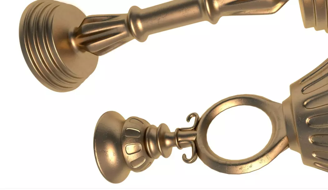 Antique candlestick collection 3D model_6