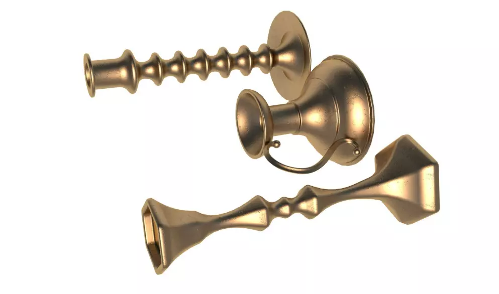 Antique candlestick collection 3D model_4