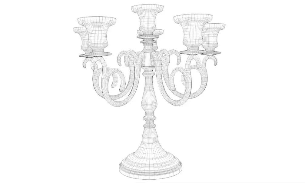 Antique candlestick collection 3D model_15