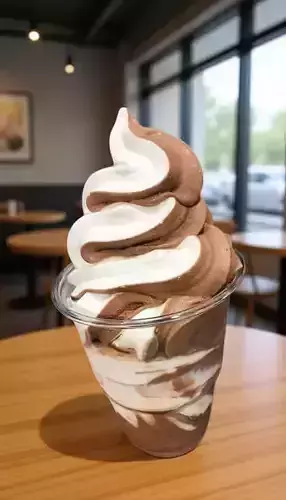 Chocolate Vanilla Swirl Ice Cream 3D Realistic Low-poly 3D model