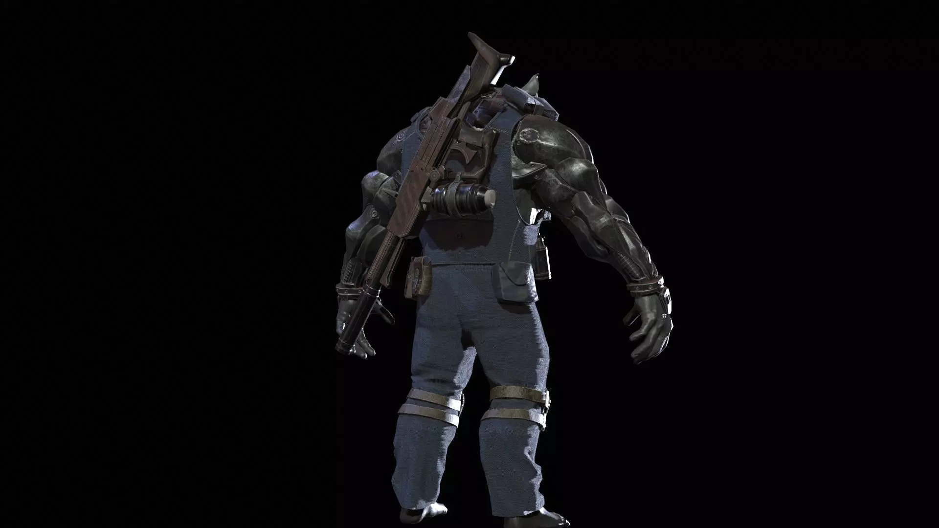 Rhino Soldier Low-poly 3D model_18