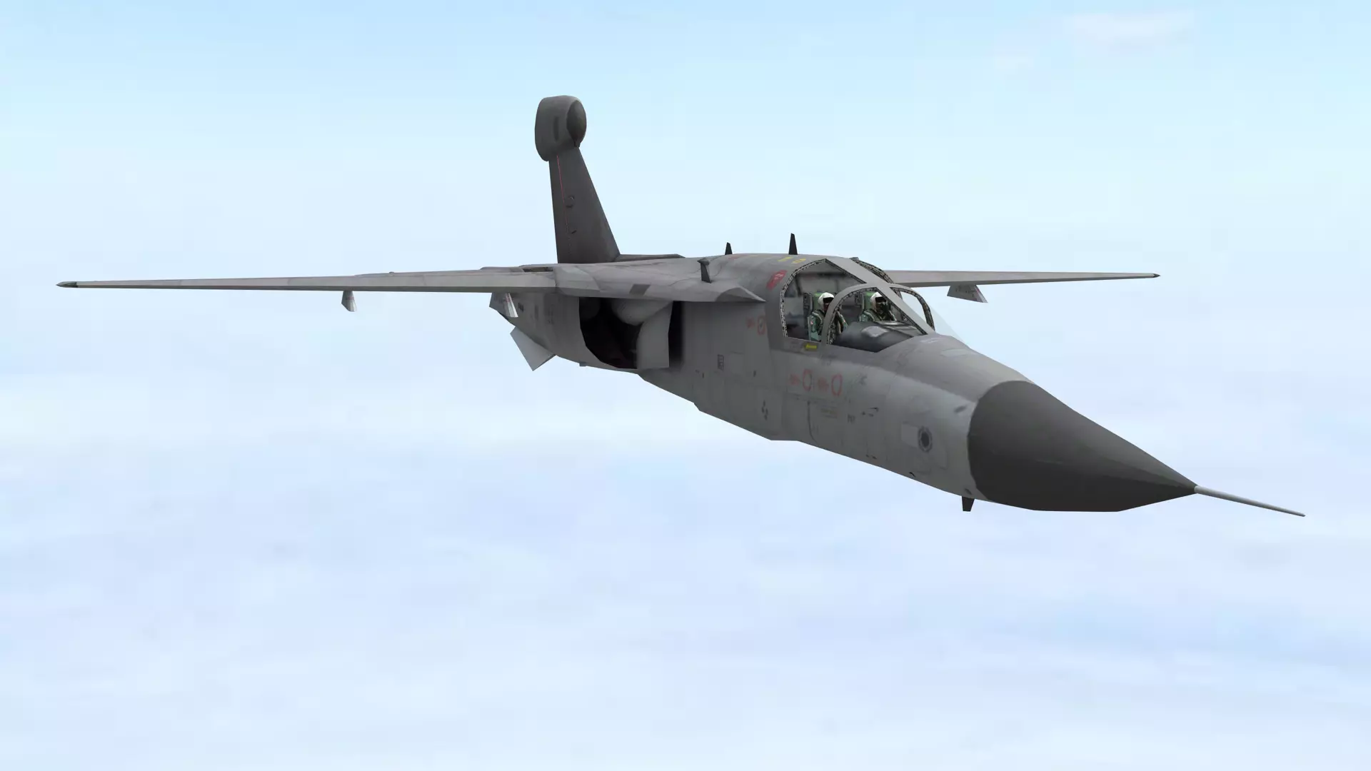 Fighter Jet Flying In Sky Plane V08 Low Poly 3D Model Low-poly 3D model_1