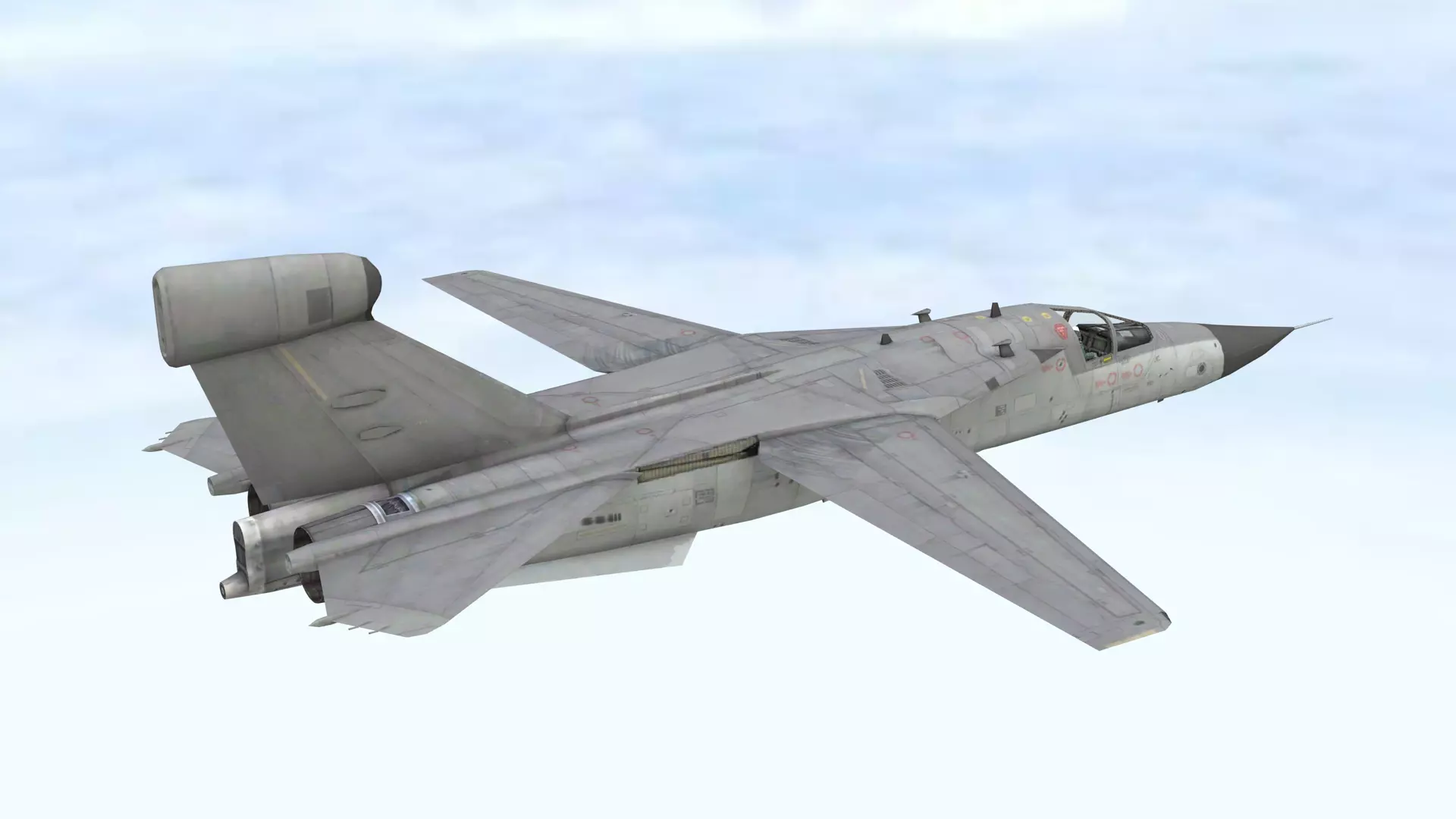 Fighter Jet Flying In Sky Plane V08 Low Poly 3D Model Low-poly 3D model_2