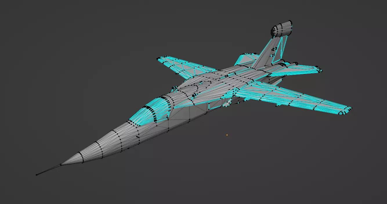 Fighter Jet Flying In Sky Plane V08 Low Poly 3D Model Low-poly 3D model_14