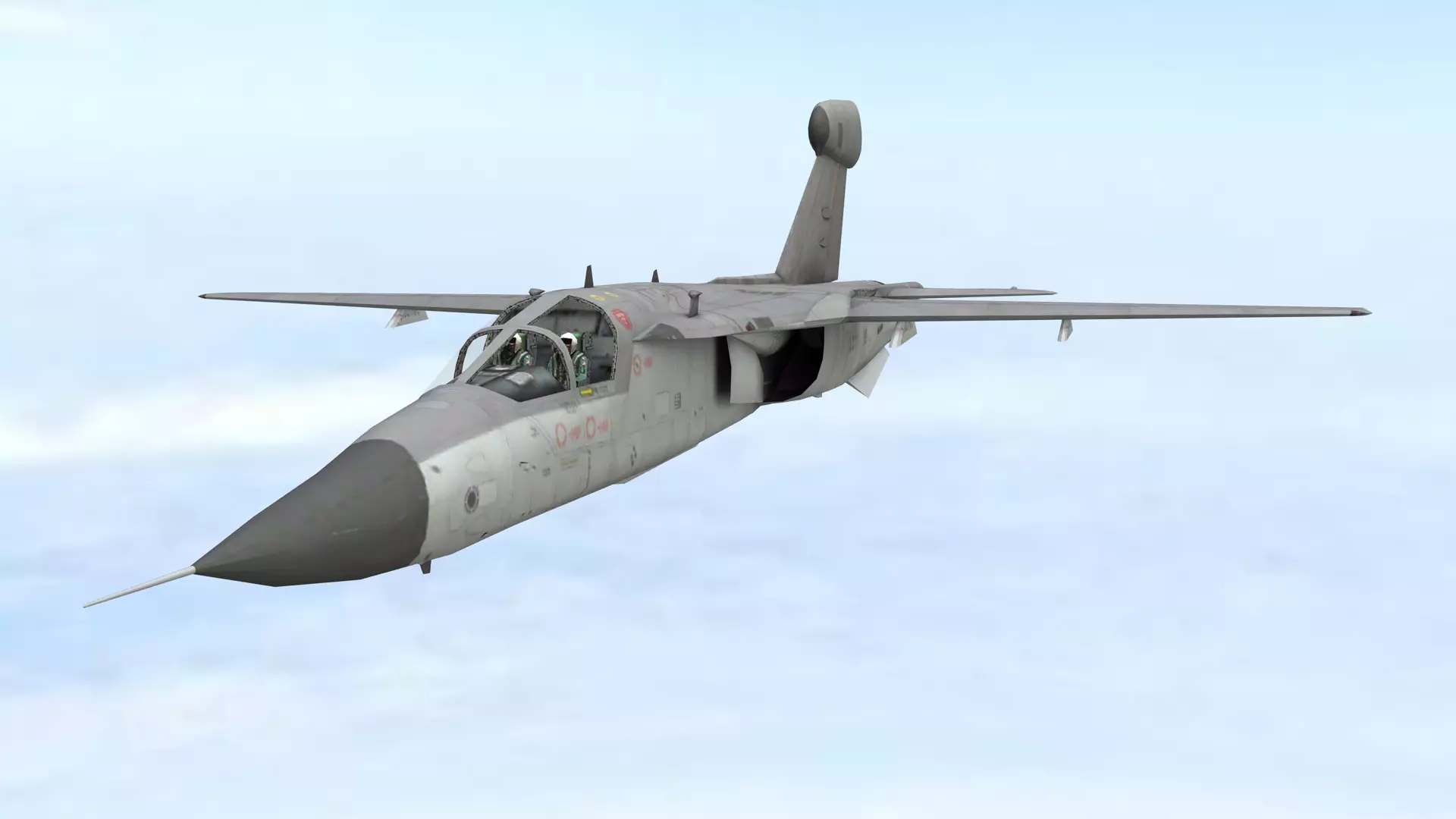 Fighter Jet Flying In Sky Plane V08 Low Poly 3D Model Low-poly 3D model_0