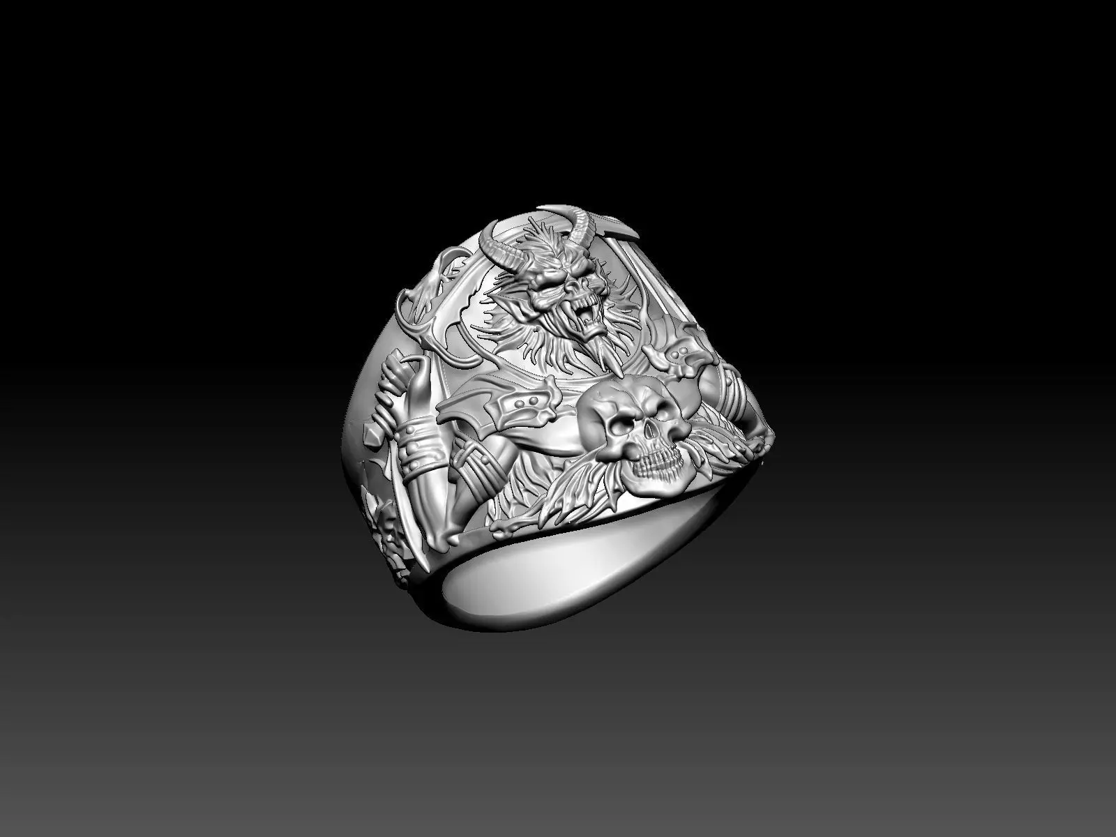  DEMON RING FOR 3D PRINT  3D print model_7