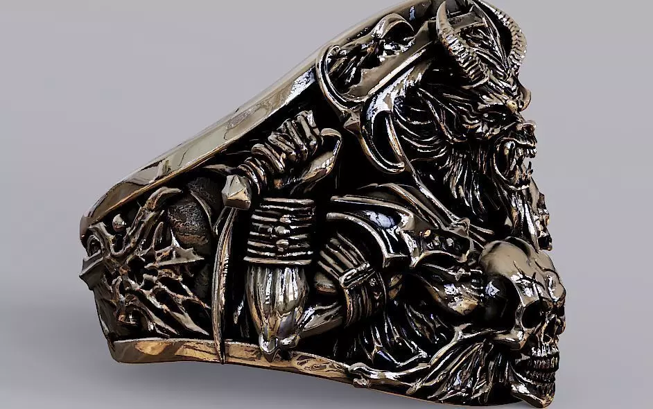  DEMON RING FOR 3D PRINT  3D print model_4