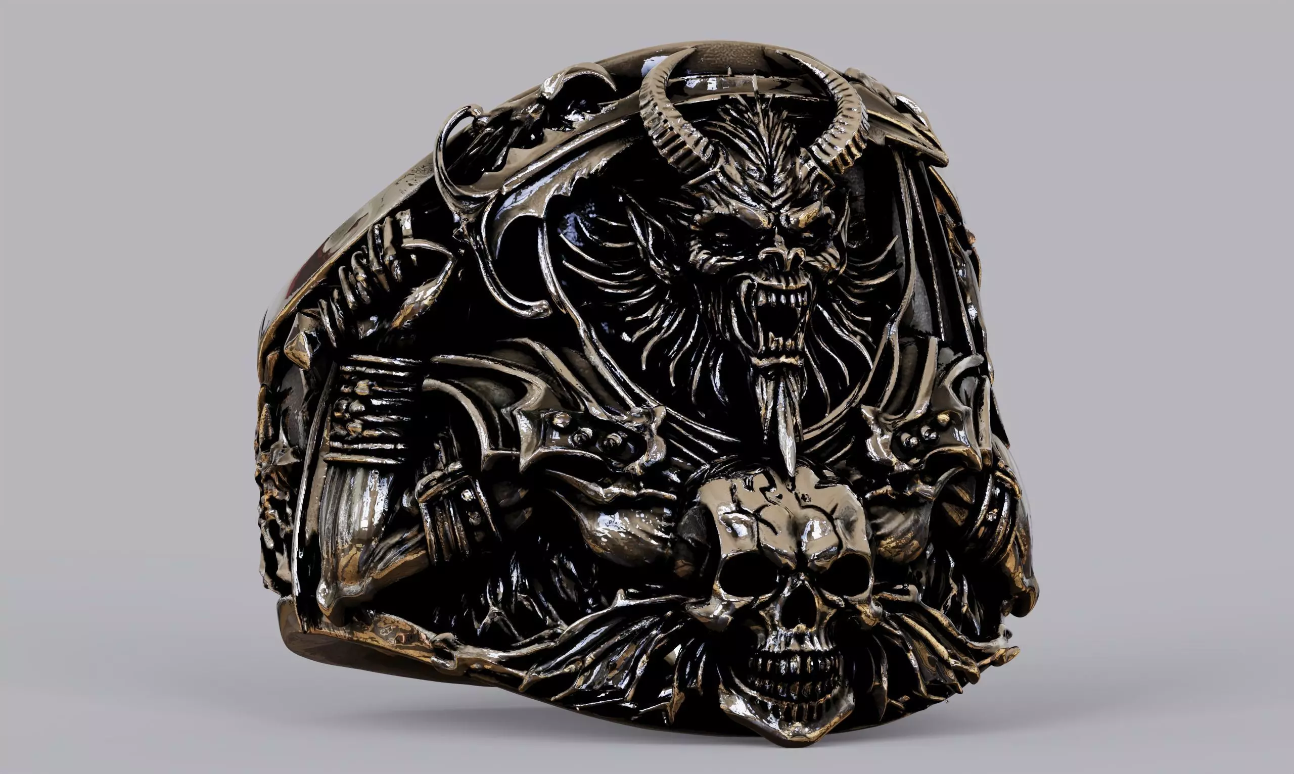  DEMON RING FOR 3D PRINT  3D print model_1