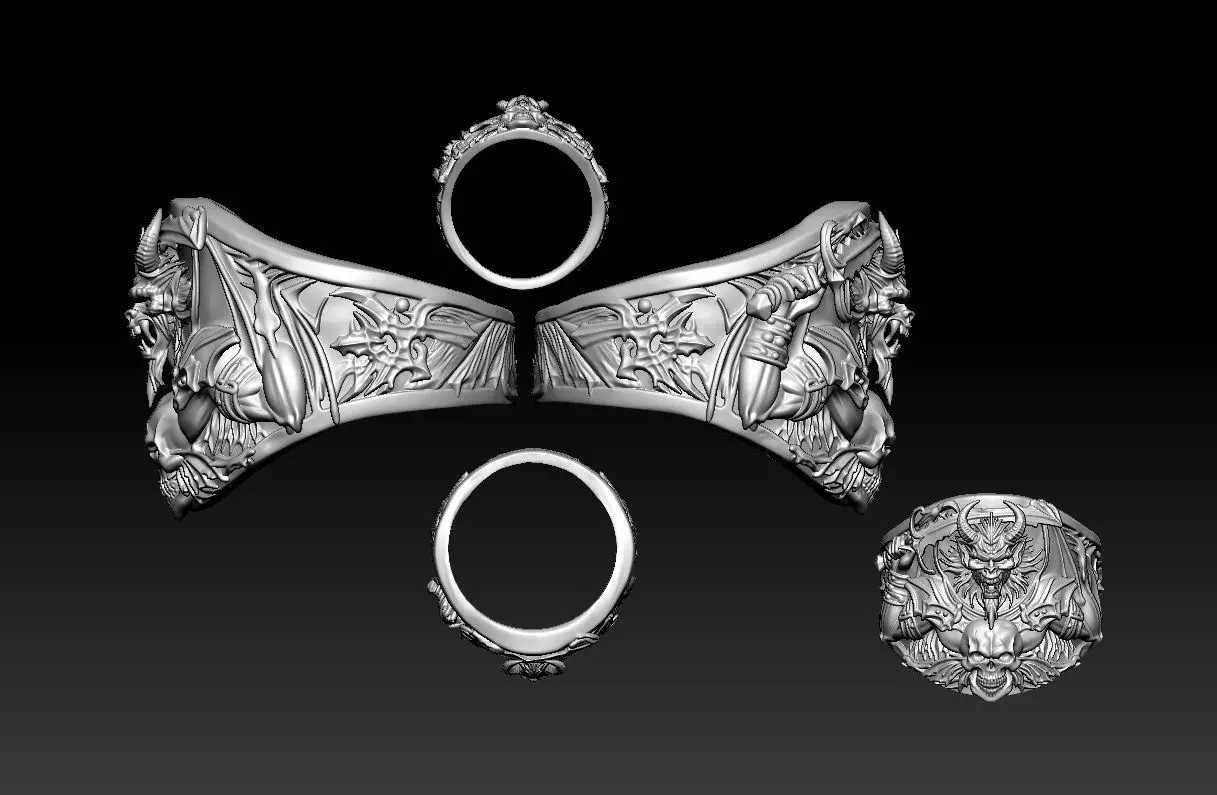  DEMON RING FOR 3D PRINT  3D print model_9