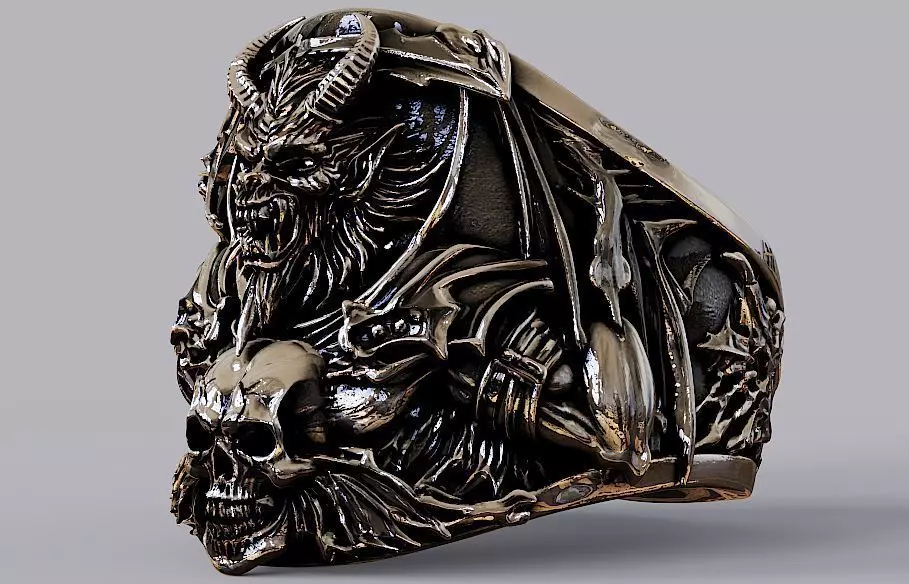  DEMON RING FOR 3D PRINT  3D print model_6
