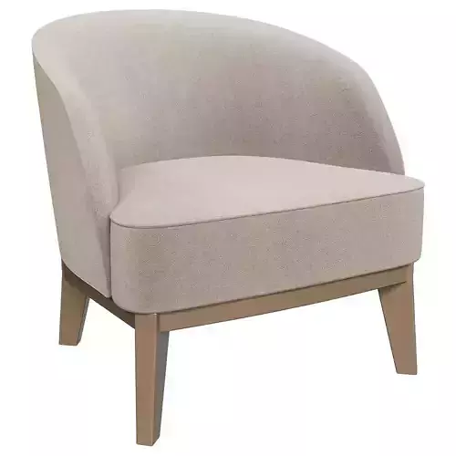 Modern Beige Fabric Armchair 