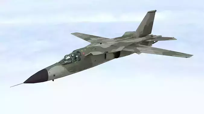 Fighter Jet Flying In Sky Plane V11 Low Poly 3D Model