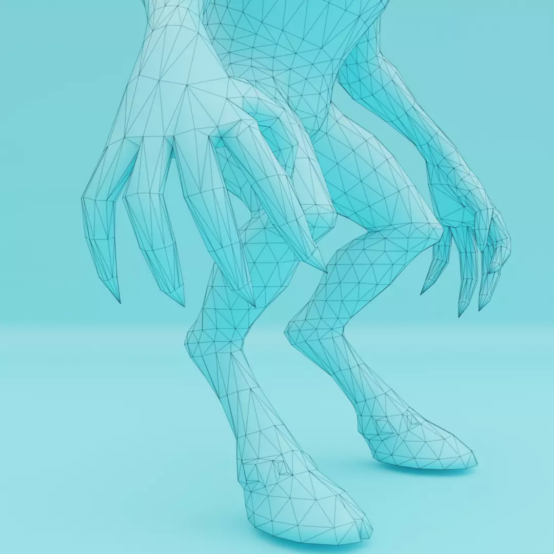 The Deer 99 Nights in the Forest A-pose Rigged Roblox Stylized Low-poly 3D model_7