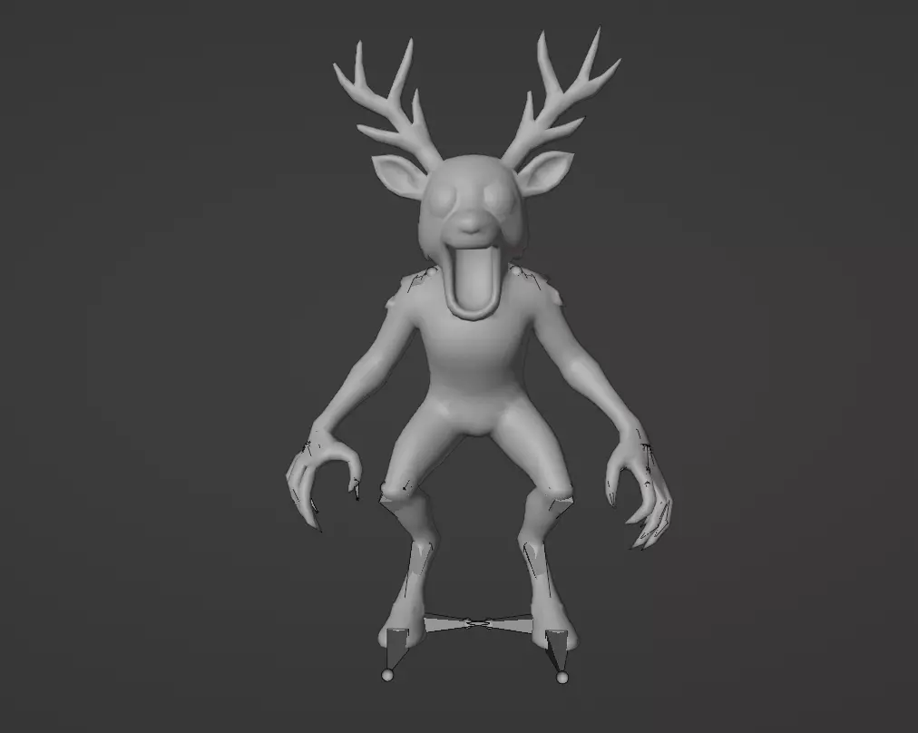 The Deer 99 Nights in the Forest A-pose Rigged Roblox Stylized Low-poly 3D model_9