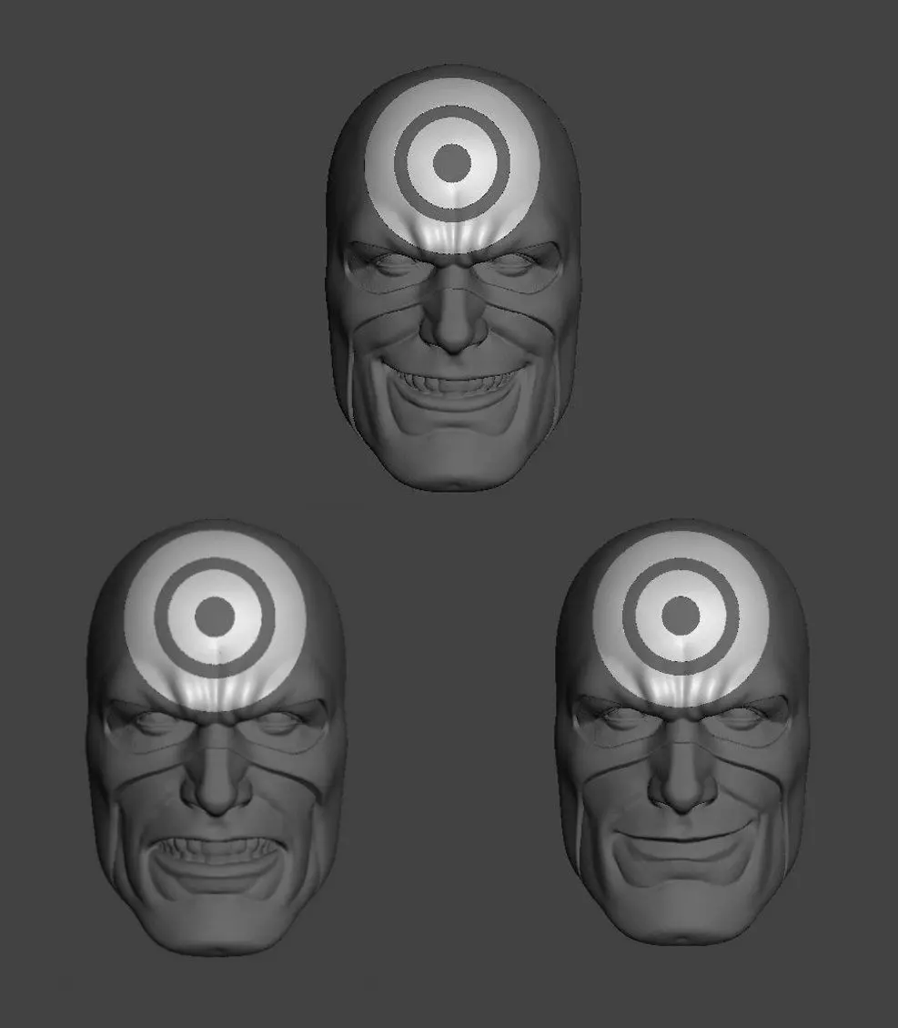 MARVEL BULLEYE FROM DAREDEVIL EXPRESSIONS 3-PACK HEADSCULPT 3D print model_0