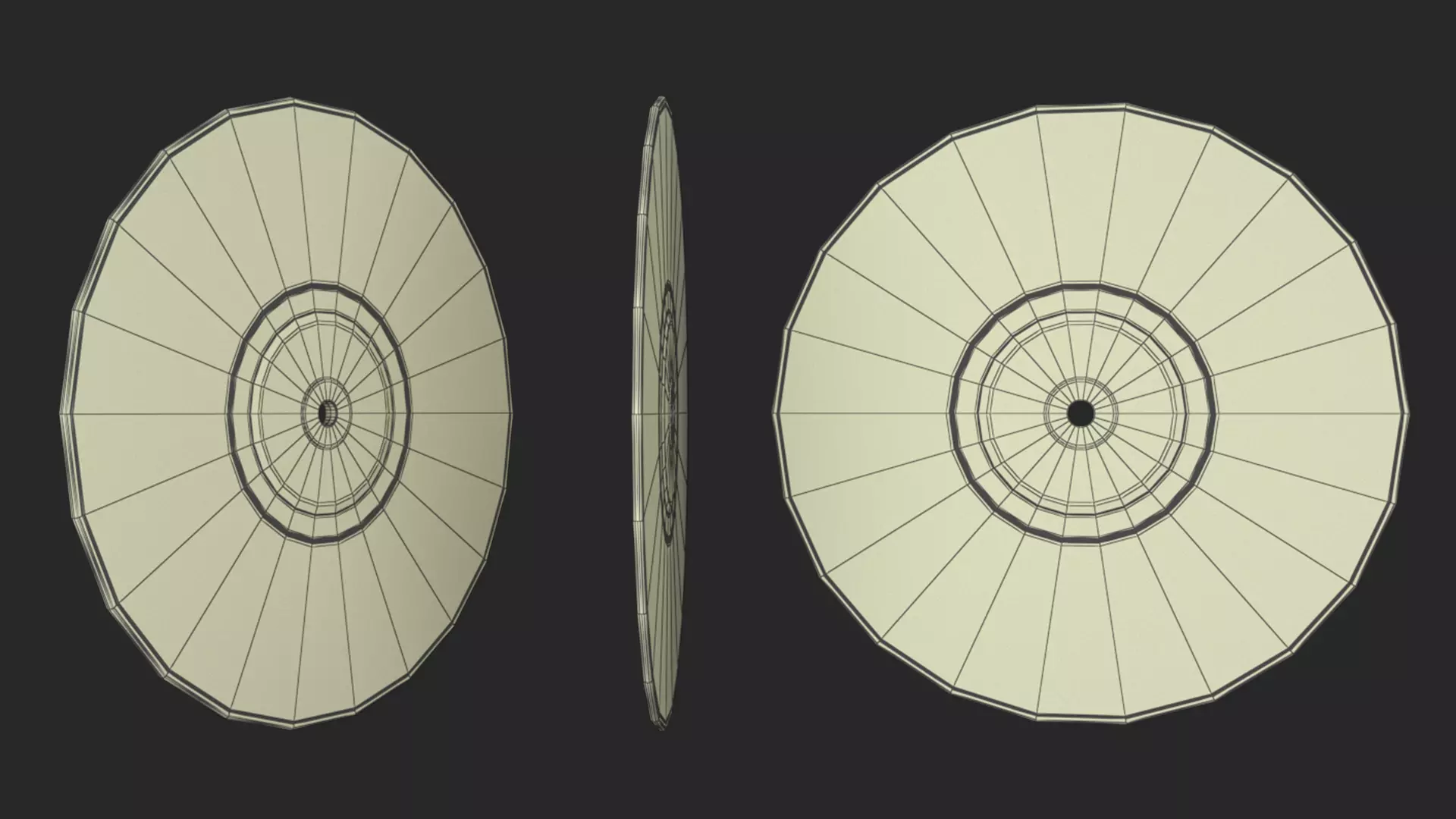 Vinyl Record  Low-poly 3D model_3