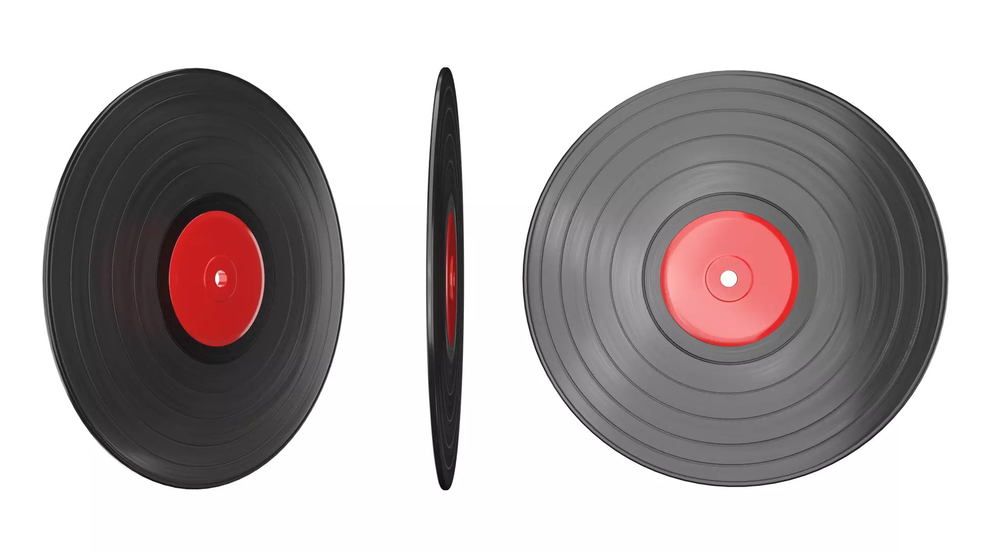 Vinyl Record  Low-poly 3D model_2