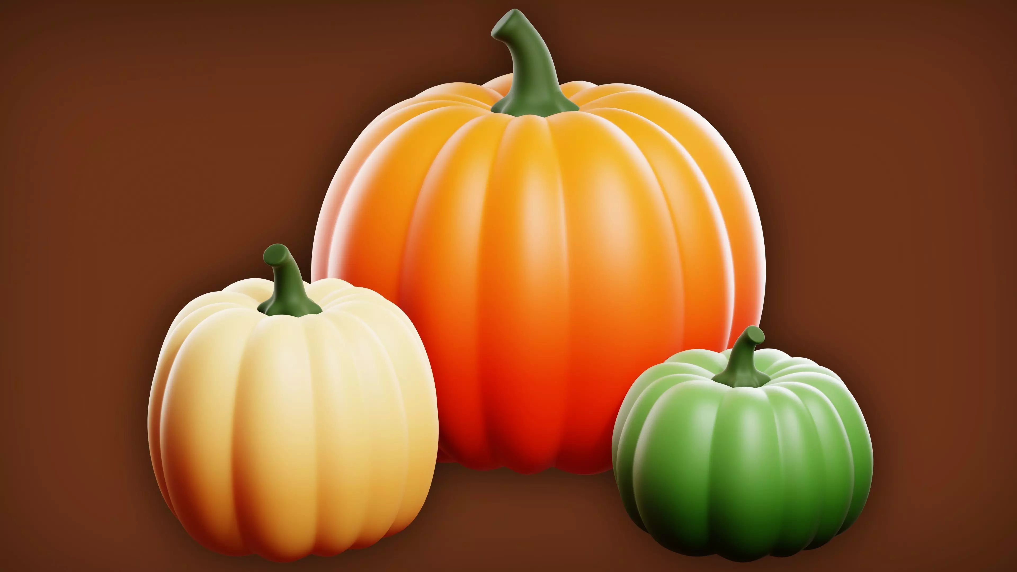 Stylized Pumpkins - Free Download Free 3D model