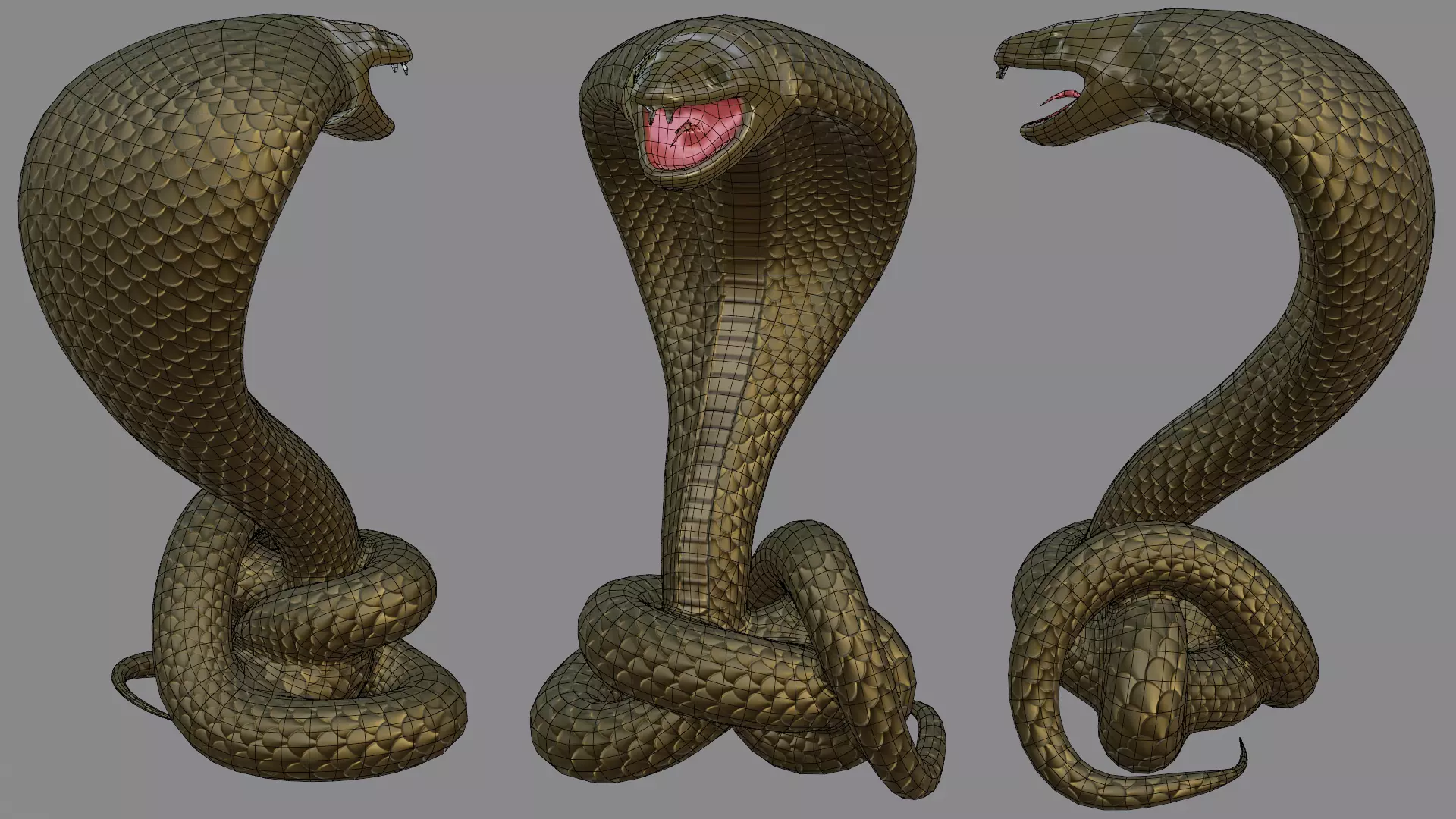 Serpent Idol- 3D Model Low-poly 3D model